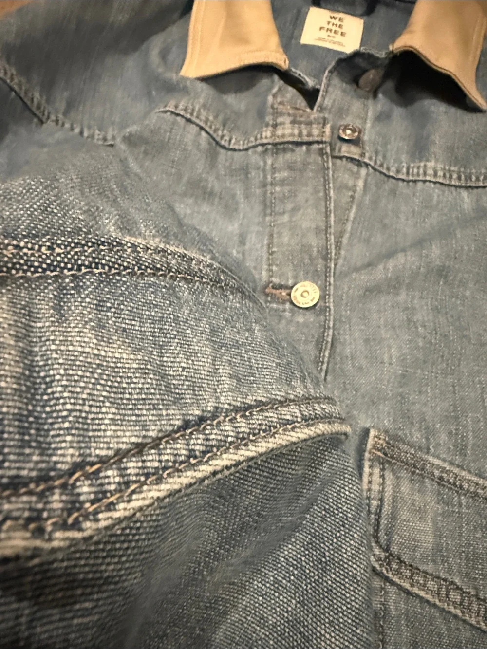 NWT We The Free Lemon Denim Jacket - Picture 7 of 10